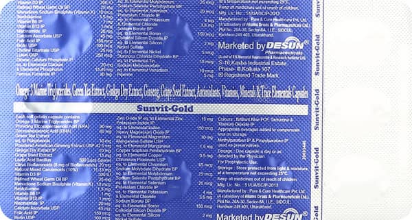 Sunvit Gold Strip Of 10 Capsules