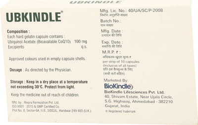 Ubkindle 100mg Strip Of 10 Capsules
