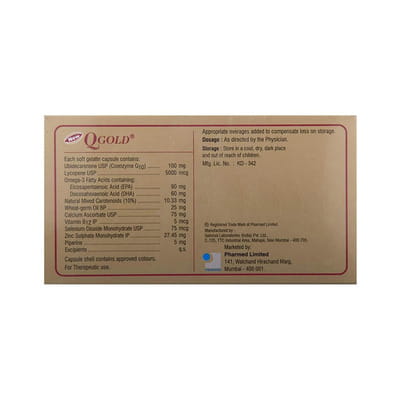 New Q Gold Strip Of 10 Softgel Capsules