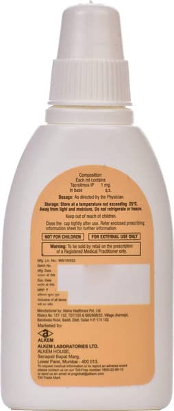 Tacrovera 0.1% Bottle Of 15Ml Solution
