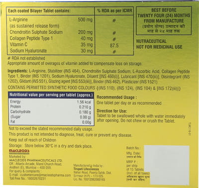 Tendomac Forte Strip Of 15 Tablets