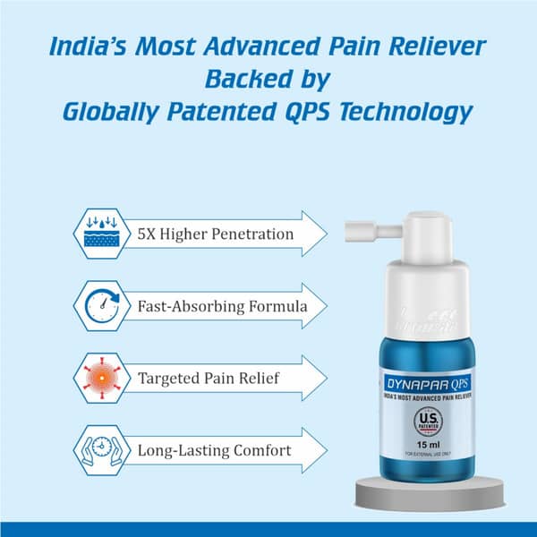 Dynapar Qps Pain Relief Spray For Back | Knee | Muscle & Joint Pain - 15 Ml