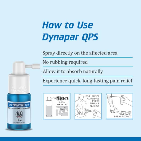 Dynapar Qps Pain Relief Spray For Back | Knee | Muscle & Joint Pain - 15 Ml