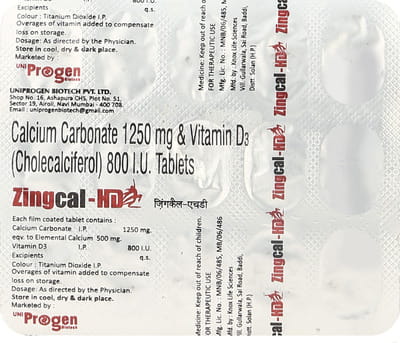 Zingcal Hd Strip Of 15 Tablets