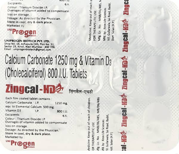 Zingcal Hd Strip Of 15 Tablets