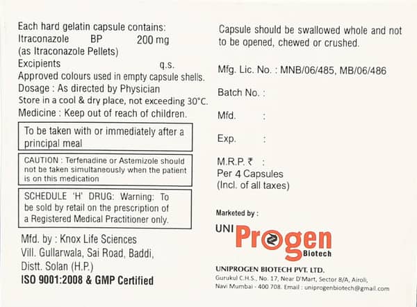 Itraxps 200Mg Strip Of 4 Capsules