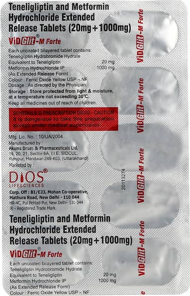 Vidglit M Forte Strip Of 10 Tablets
