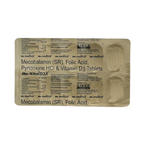 Re Xite D3 Strip Of 10 Tablet