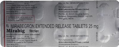 Mirabig 25mg Strip Of 10 Tablets