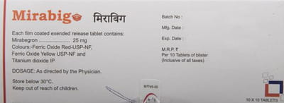 Mirabig 25mg Strip Of 10 Tablets