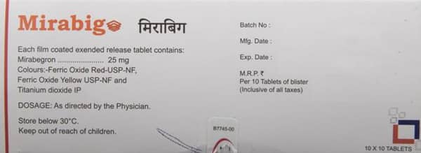 Mirabig 25Mg Strip Of 10 Tablets