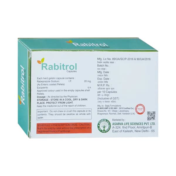 Rabitrol 20mg Strip Of 10 Capsules