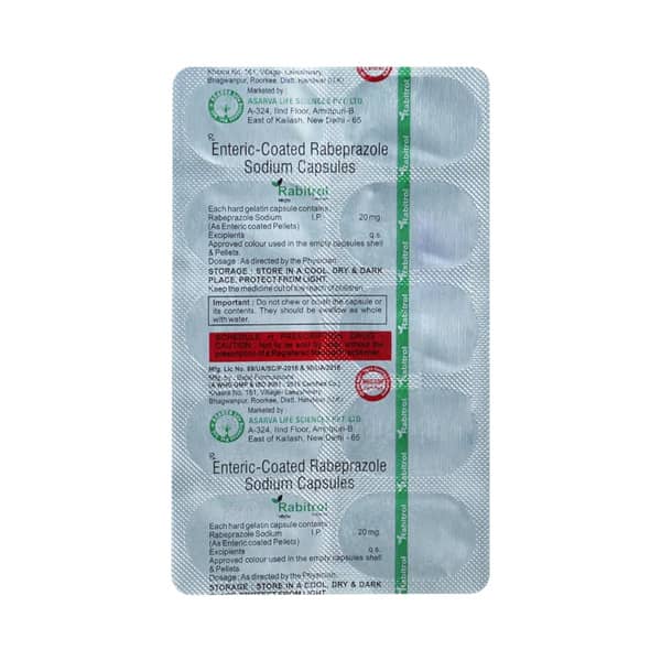 Rabitrol 20mg Strip Of 10 Capsules