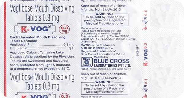 K Vog 0.3mg Strip Of 15 Tablets