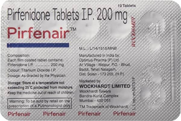 Pirfenair 200Mg Strip Of 10 Tablets