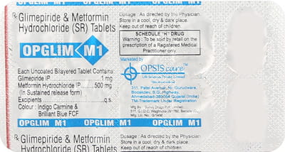 Opglim M 1mg Strip Of 10 Tablets