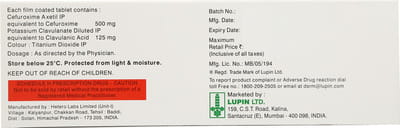 Cetil Cv 500mg Strip Of 10 Tablets