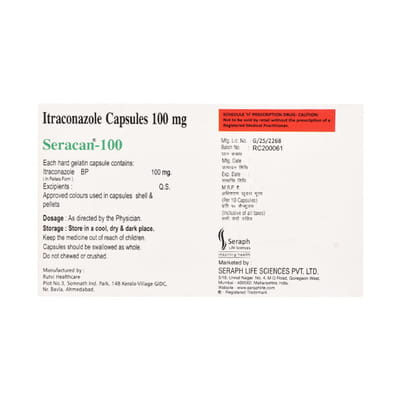 Seracan 100mg Strip Of 10 Capsules