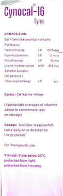 Cynocal 16 Bottle Of 200ml Syrup