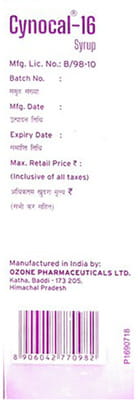 Cynocal 16 Bottle Of 200ml Syrup