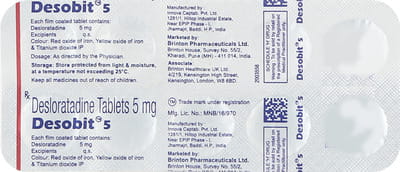 Desobit 5mg Strip Of 10 Tablets