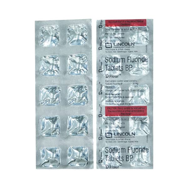 D Flour 20Mg Strip Of 10 Tablets