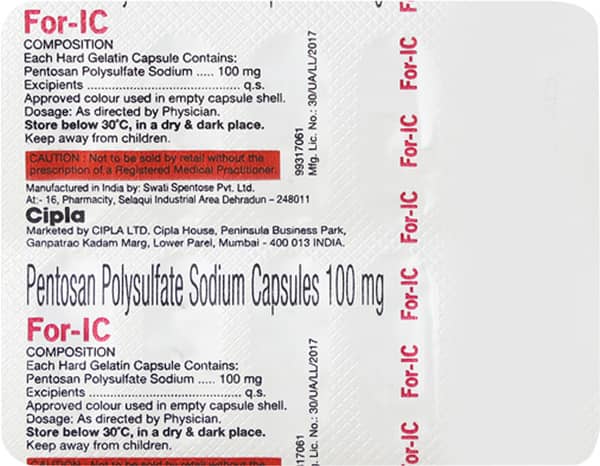 For Ic 100mg Strip Of 10 Capsules