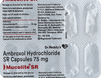 Mucolite Sr 75mg Strip Of 10 Capsules