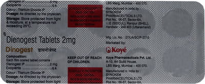 Dinogest 2mg Strip Of 10 Tablets