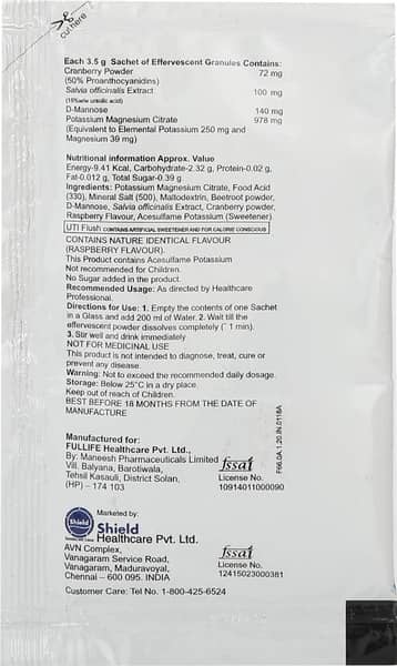 Uti Flush Sachet Of 3.5gm Powder