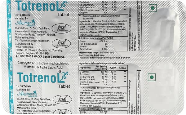 Totrenol Strip Of 10 Tablets