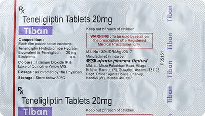 Tiban 20mg Strip Of 15 Tablets
