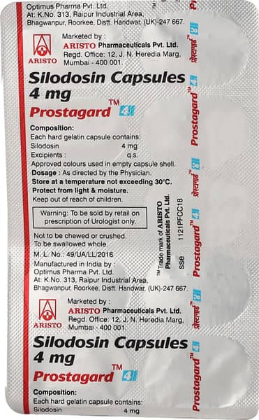 Prostagard 4mg Strip Of 10 Capsules