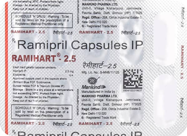 Ramihart 2.5mg Strip Of 10 Capsules