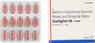 Switglim M 1/1000mg Strip Of 15 Tablets