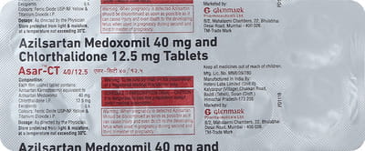 Asar Ct 40/12.5mg Strip Of 10 Tablets