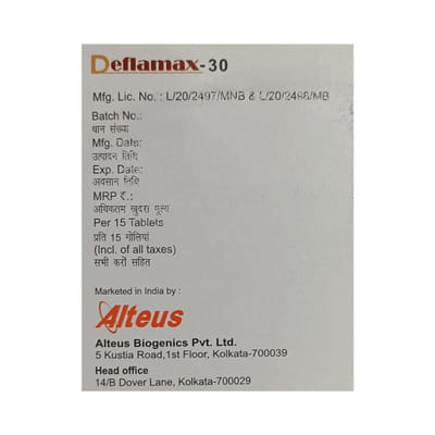 Deflamax 30mg Strip Of 10 Tablets