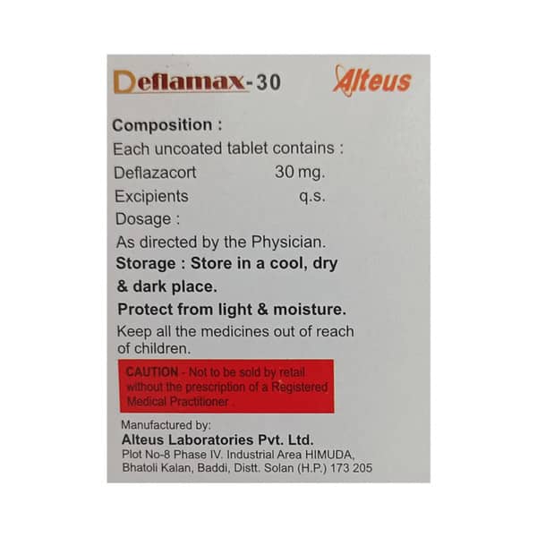 Deflamax 30Mg Strip Of 10 Tablets