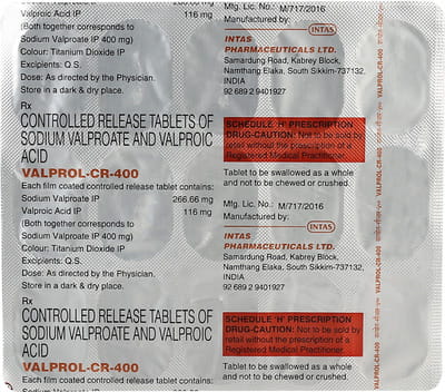 Valprol Cr 400mg Strip Of 15 Tablets