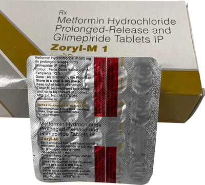 Zoryl M 1mg Strip Of 20 Tablets