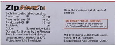 Zipvert B6 Strip Of 10 Tablets