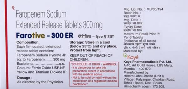 Farotive 300mg Er Strip Of 6 Tablets