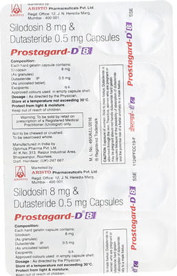 Prostagard D 8mg/0.5mg Strip Of 10 Capsules