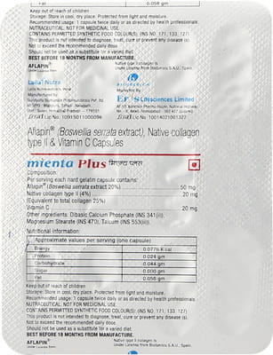 Mienta Plus Strip Of 10 Capsules