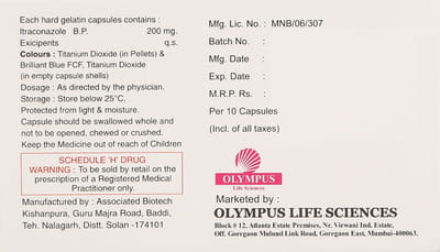 Itrabact 200mg Strip Of 10 Capsules