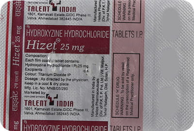 Hizet 25mg Strip Of 15 Tablets