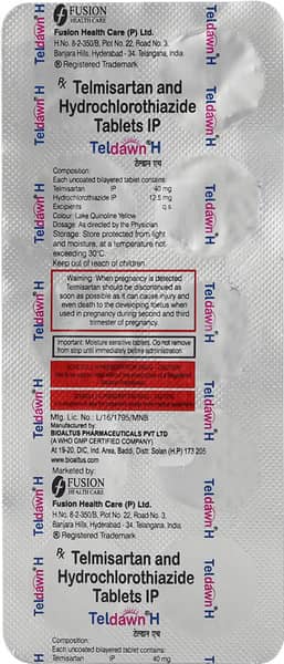 Teldawn H 40mg Strip Of 10 Tablets