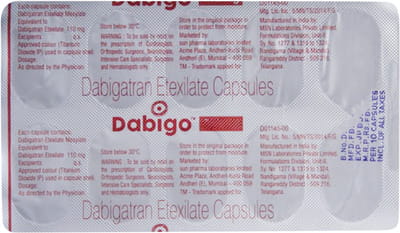 Dabigo 110mg Strip Of 10 Capsules