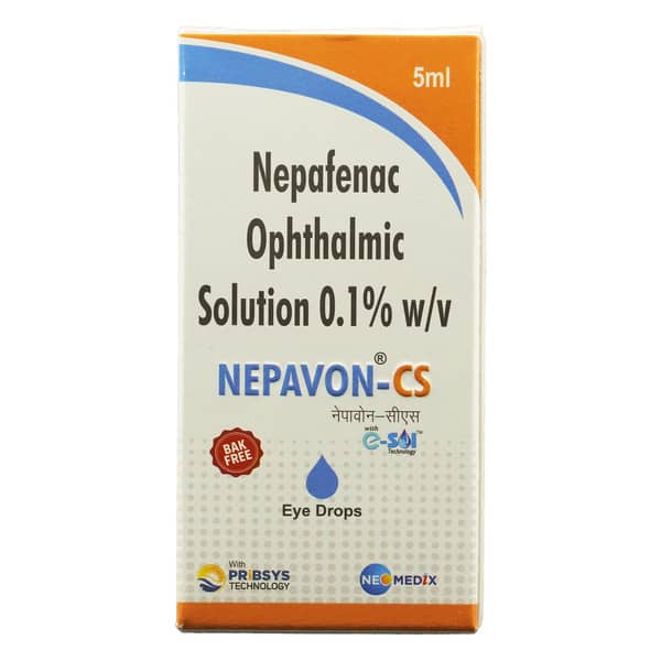 Nepavon Cs Bottle Of 5Ml Eye Drops
