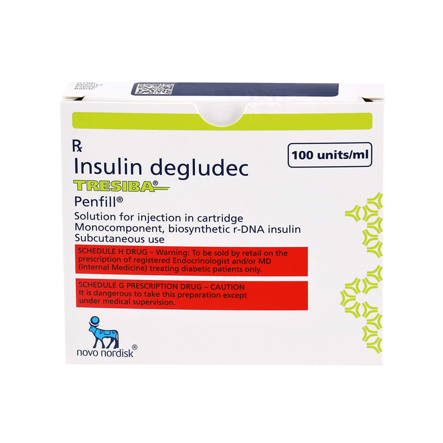 tresiba 100 units ml penfill of 3ml solution for injection